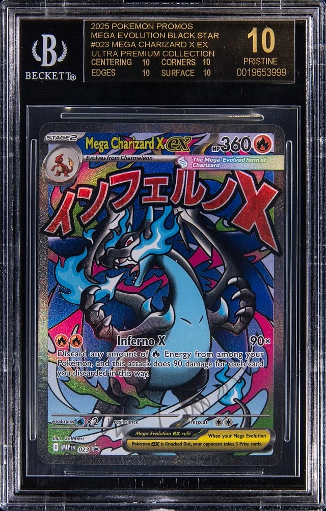 2025 Pokemon Mega Evolution Ultra Premium Collection Black Star Promo Mega Charizard X ex #023 card image