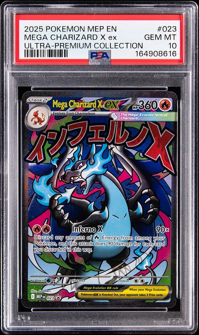 2025 Pokemon Mega Evolution Ultra-Premium Collection Promo Mega Charizard X ex #023 card image