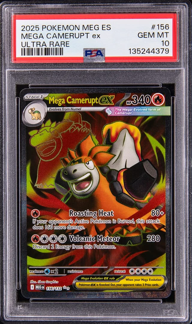 2025 Pokemon Mega Evolution Ultra Rare Mega Camerupt ex #156 card image