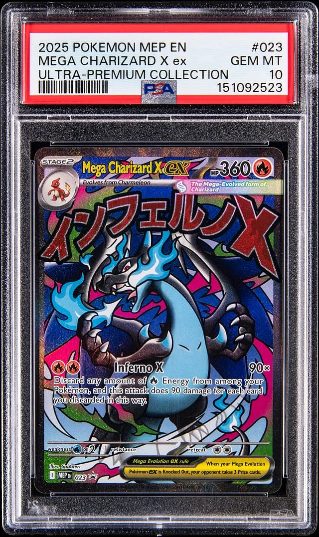 2025 Pokemon Phantasmal Flames Ultra Premium Collection Mega Charizard X ex #023 card image