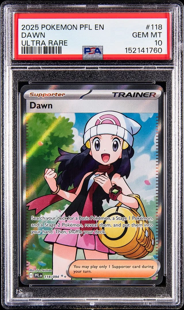 2025 Pokemon Phantasmal Flames Ultra Rare Dawn #118 card image