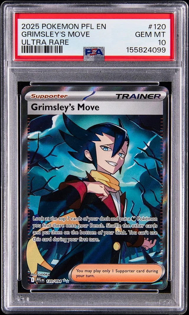 2025 Pokemon Phantasmal Flames Ultra Rare Grimsley's Move #120 card image