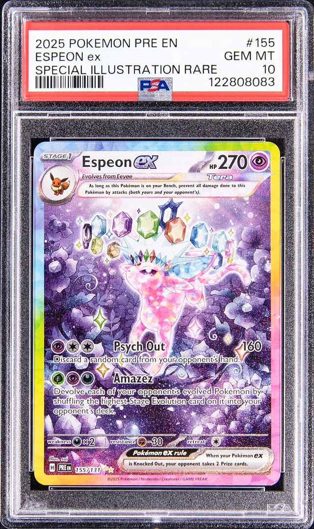 2025 Pokemon PRE EN Special Illustration Rare Espeon ex #159 card image