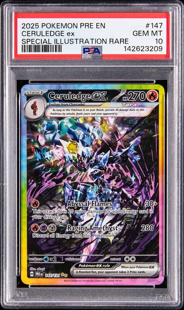 2025 Pokemon Prismatic Evolutions Special Illustration Rare Ceruledge ex #147 card image