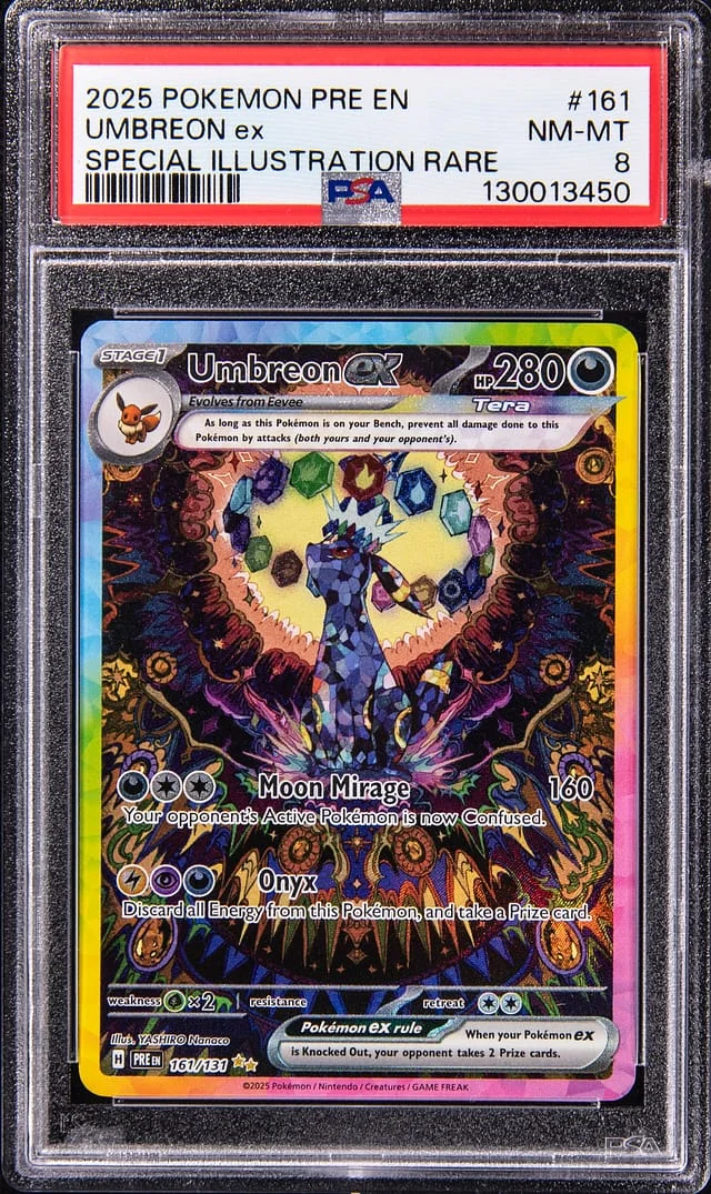 2025 Pokemon Prismatic Evolutions Special Illustration Rare Umbreon ex #161 card image