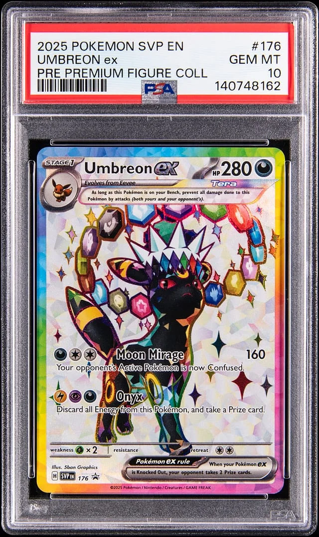 2025 Pokemon Scarlet & Violet Prismatic Evolutions Premium Figure Collection Promo Umbreon ex #176 card image