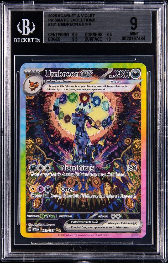 2025 Pokemon Scarlet & Violet Prismatic Evolutions SIR Umberon EX #161 card image