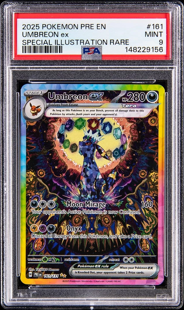 2025 Pokemon Scarlet & Violet Prismatic Evolutions Special Illustration Rare Umbreon ex #161 card image