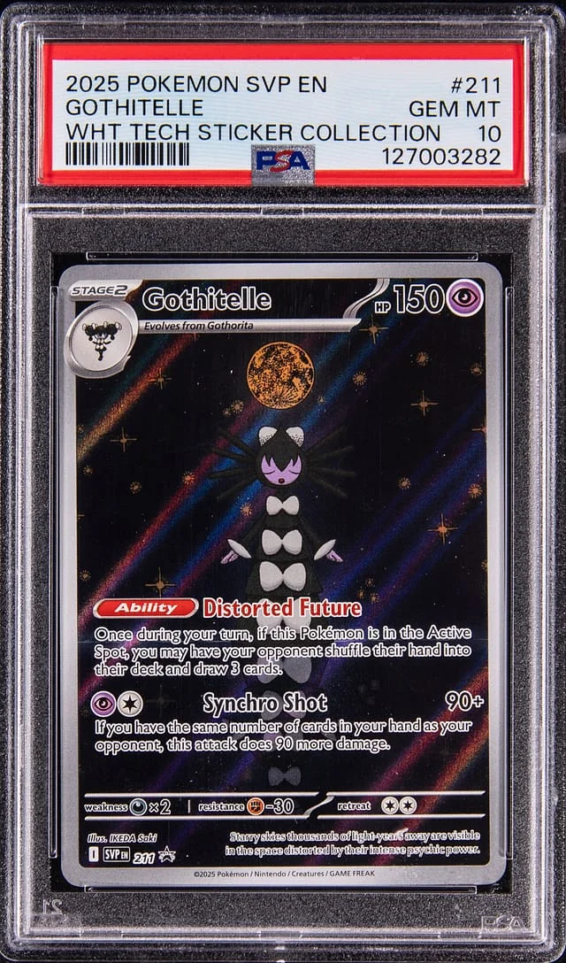 2025 Pokemon Scarlet & Violet White Tech Sticker Collection Gothitelle #211 card image