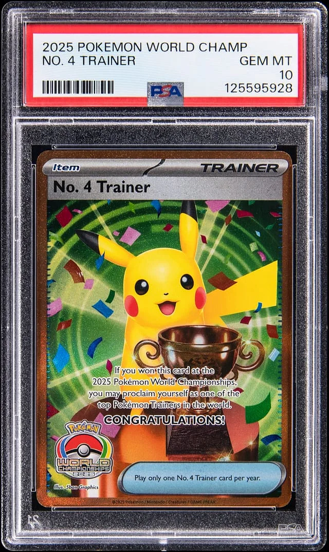 2025 Pokemon World Championships Promo No. Trainer Pikachu Trophy #4 card image