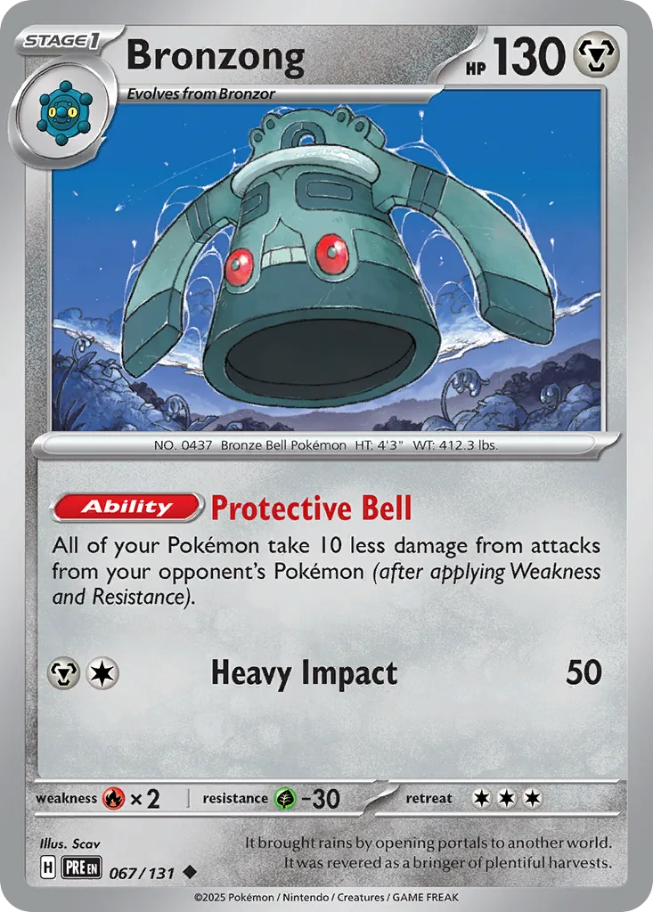 2025 Prismatic Evolutions Bronzong Uncommon #067/131 Uncommon card image