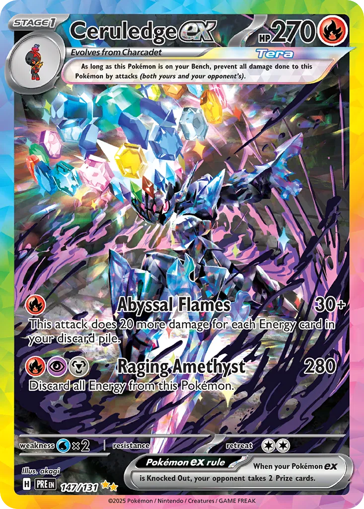 2025 Prismatic Evolutions Ceruledge ex #147/131 Special Illustration Rare card image