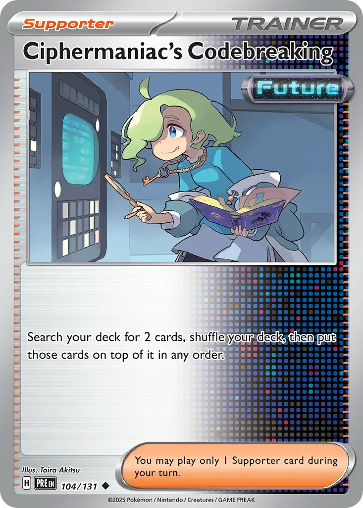 2025 Prismatic Evolutions Ciphermaniac's Codebreaking Uncommon #104/131 Uncommon card image