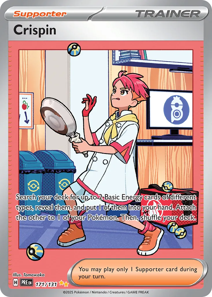 2025 Prismatic Evolutions Crispin Uncommon #105/131 Uncommon card image