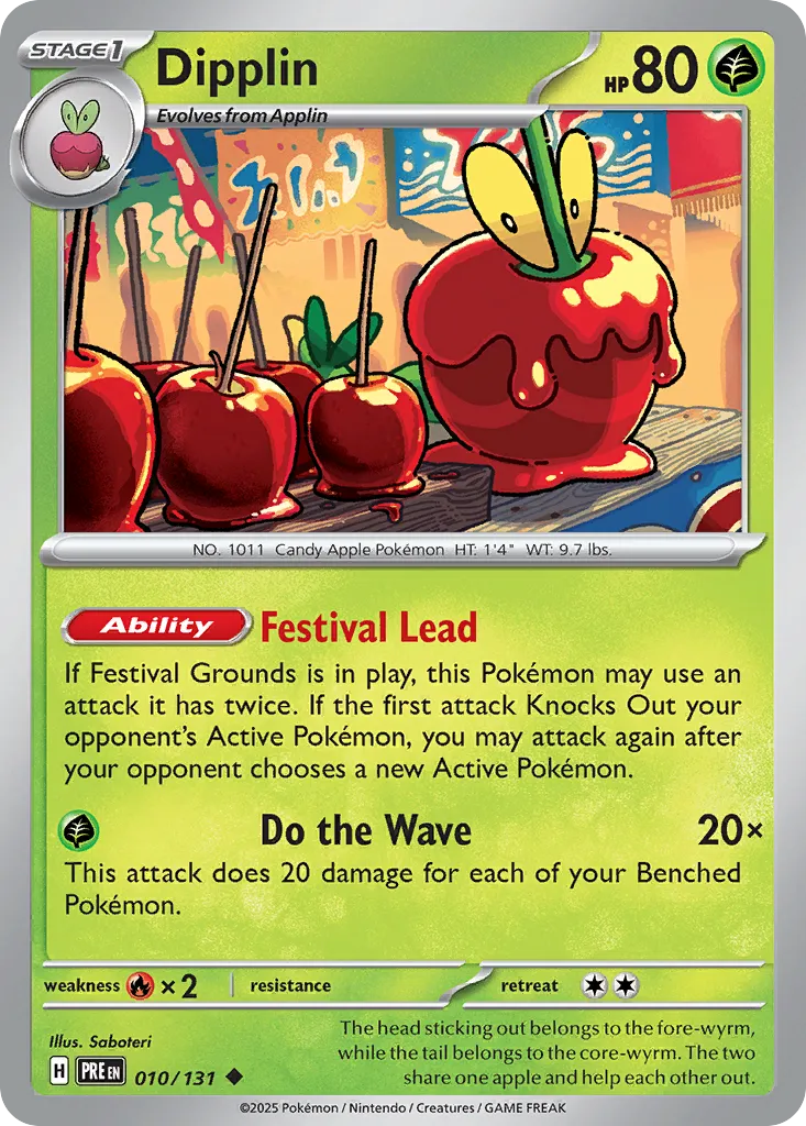 2025 Prismatic Evolutions Dipplin Uncommon #010/131 Uncommon card image