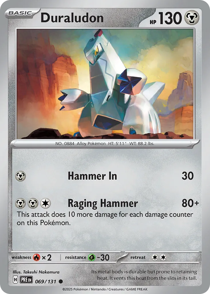 2025 Prismatic Evolutions Duraludon Common #069/131 Common card image