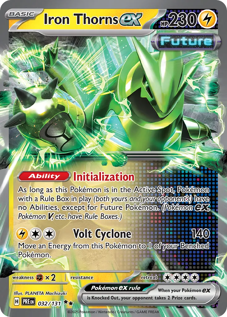 2025 Prismatic Evolutions Iron Thorns ex Double Rare #032/131 Double Rare card image