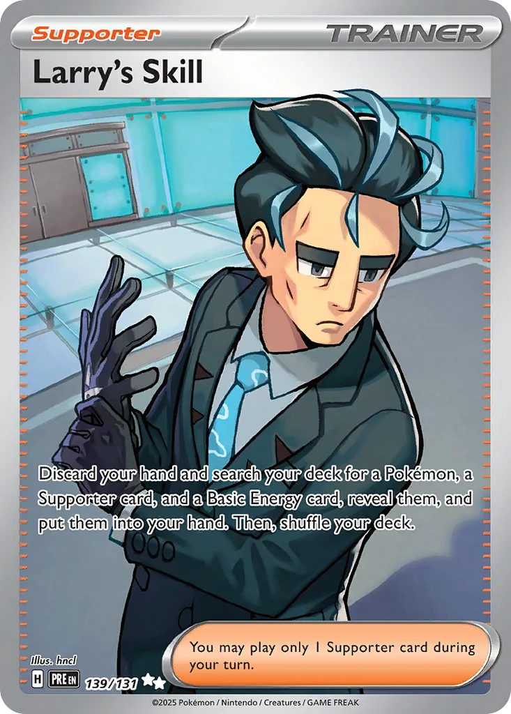 2025 Prismatic Evolutions Larry's Skill #139/131 Ultra Rare card image