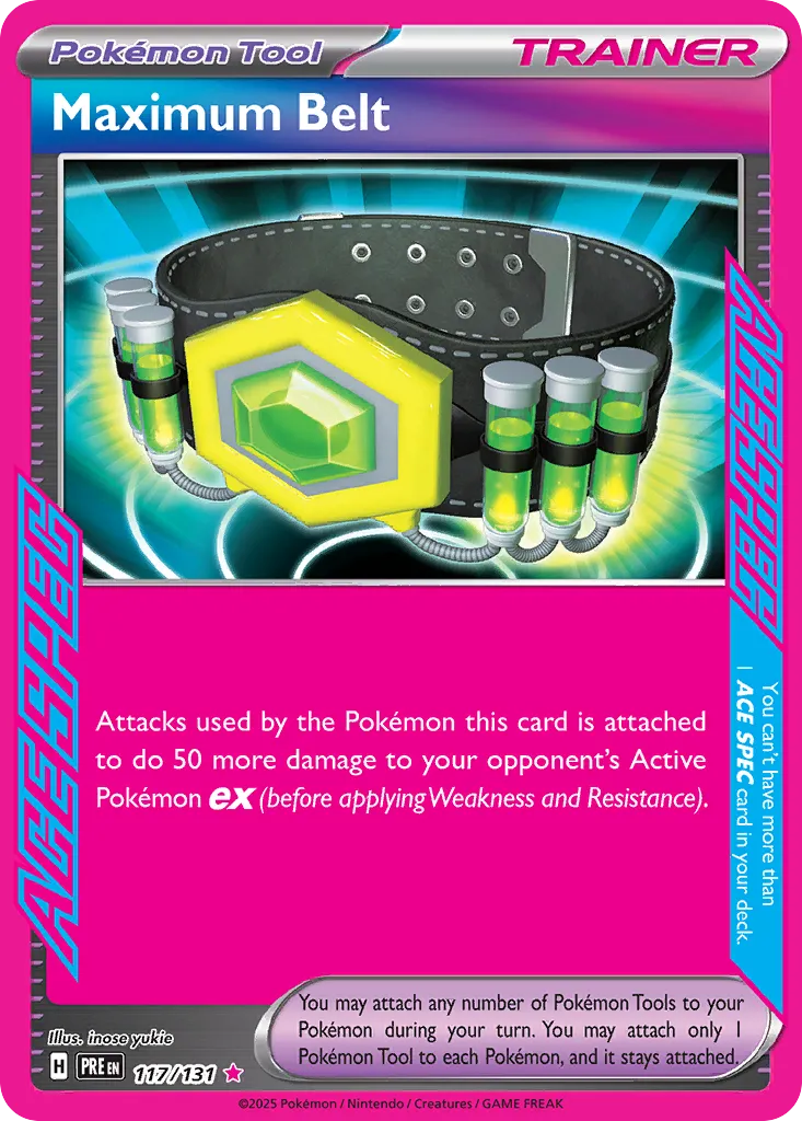 2025 Prismatic Evolutions Maximum Belt ACE SPEC Rare #117/131 ACE SPEC Rare card image