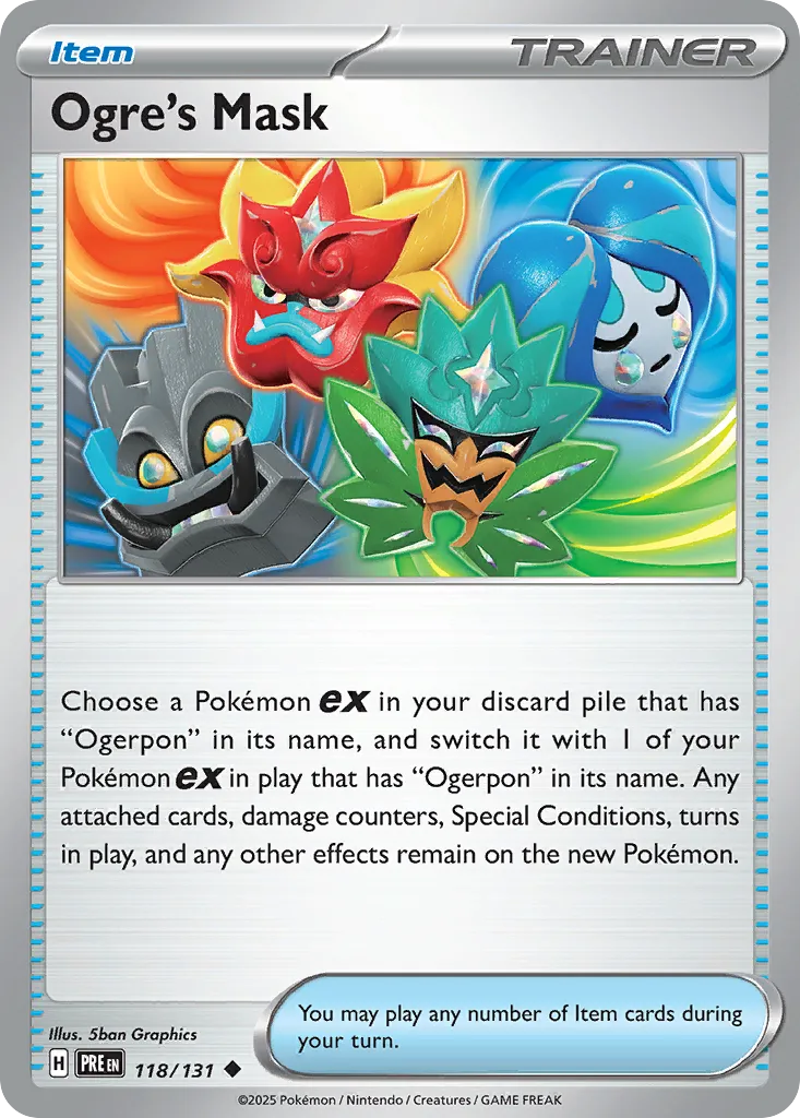 2025 Prismatic Evolutions Ogre's Mask #118/131 Uncommon card image
