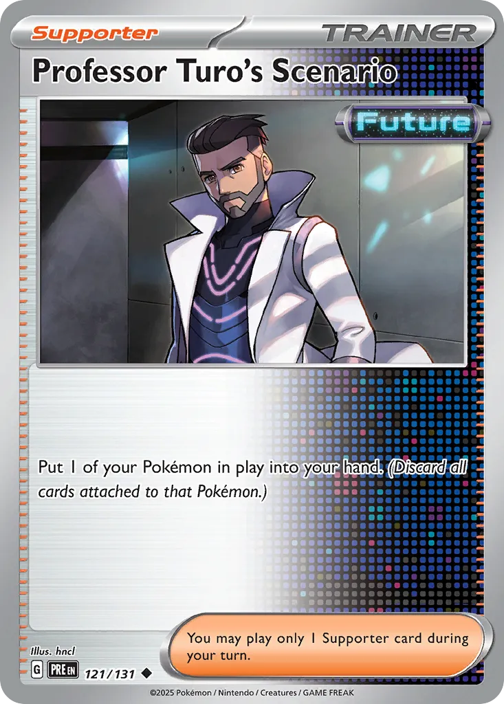 2025 Prismatic Evolutions Professor Turo's Scenario #121/131 Uncommon card image