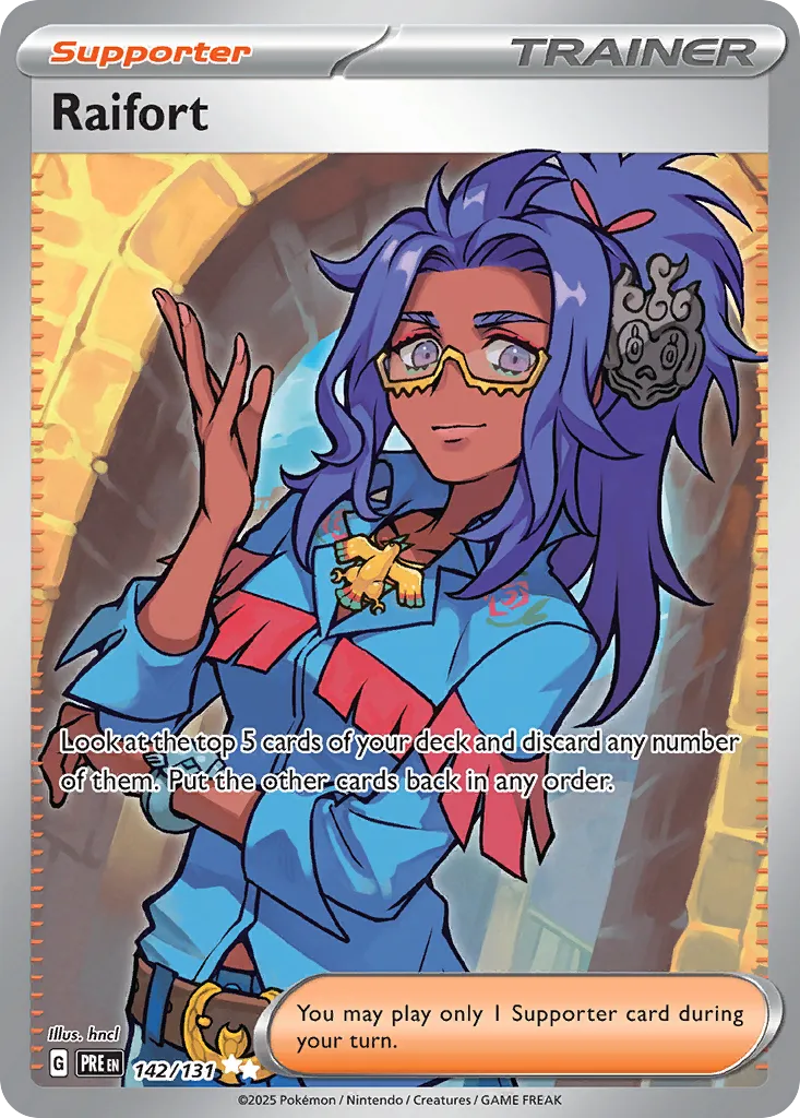 2025 Prismatic Evolutions Raifort #142/131 Ultra Rare card image