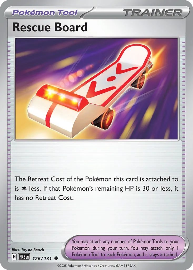 2025 Prismatic Evolutions Rescue Board #126/131 Uncommon card image