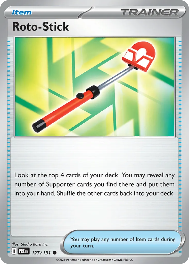 2025 Prismatic Evolutions Roto-Stick Common #127/131 Common card image