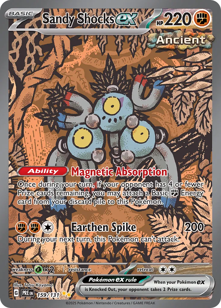 2025 Prismatic Evolutions Sandy Shocks ex #056/131 Double Rare card image
