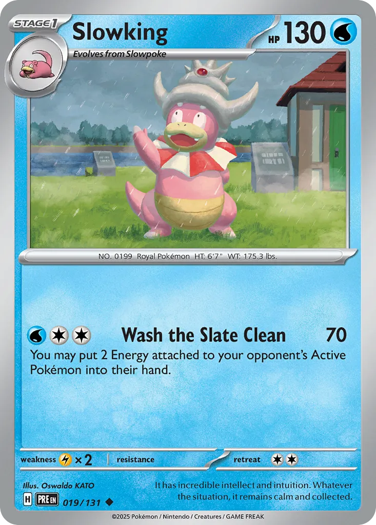 2025 Prismatic Evolutions Slowking Uncommon #019/131 Uncommon card image