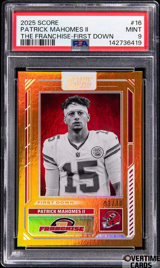 2025 Score Patrick Mahomes II The Franchise First Down #16 card image