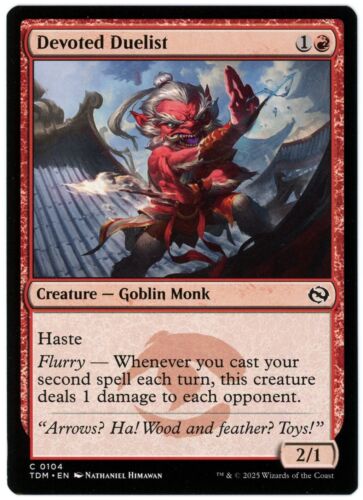 2025 Tarkir: Dragonstom Art Series Devoted Duelist // Devoted Duelist common #15 unlisted card image
