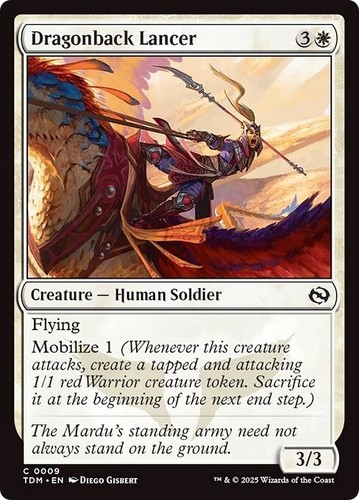 2025 Tarkir: Dragonstom Art Series Dragonback Lancer // Dragonback Lancer common #3 unlisted card image