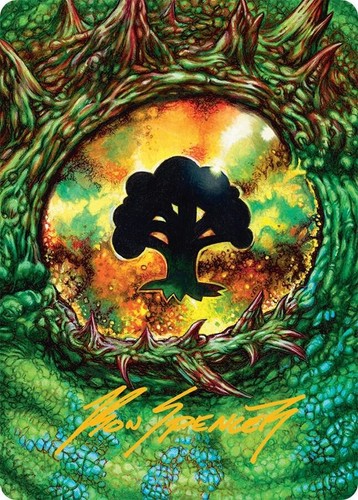 2025 Tarkir: Dragonstom Art Series Forest // Forest common #32 unlisted card image