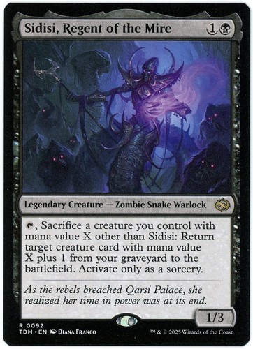 2025 Tarkir: Dragonstom Art Series Sidisi, Regent of the Mire // Sidisi, Regent of the Mire common #14 unlisted card image