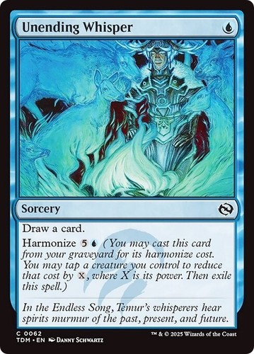 2025 Tarkir: Dragonstom Art Series Unending Whisper // Unending Whisper common #9 unlisted card image