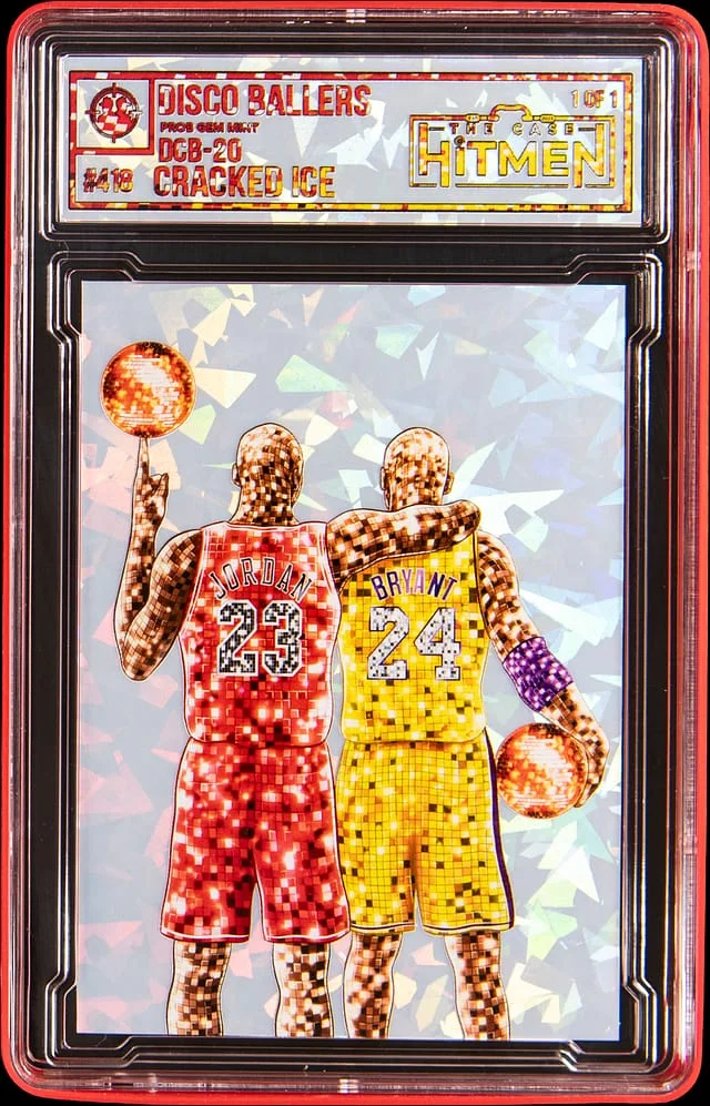 2025 The Case Hitmen Disco Ballers Cracked Ice Michael Jordan/Kobe Bryant - With Original Box #418 card image