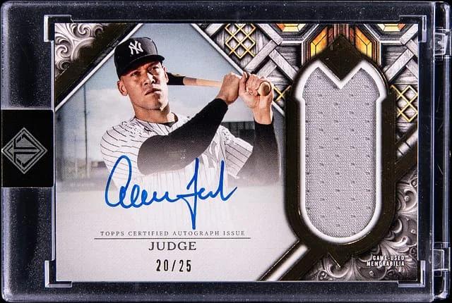 2025 Topps Aaron Judge Transcendent Collection Autograph Relic #TCAR-AJ card image