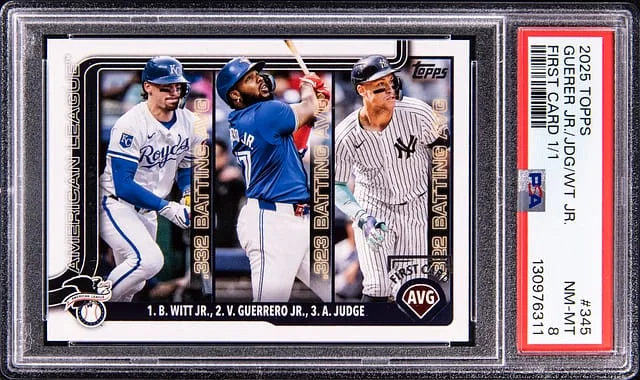 2025 Topps Aaron Judge/Vladimir Guerrero Jr./Bobby Witt Jr. First Card #345 card image
