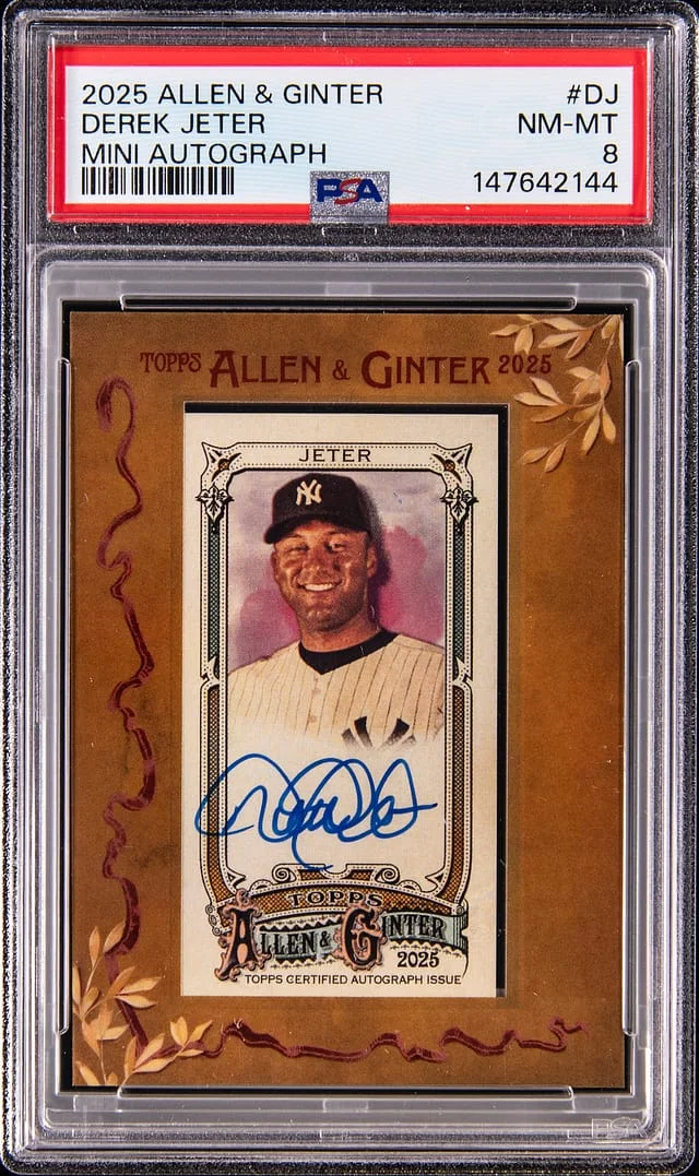 2025 Topps Allen & Ginter Derek Jeter Mini Autograph #MA-DJ card image