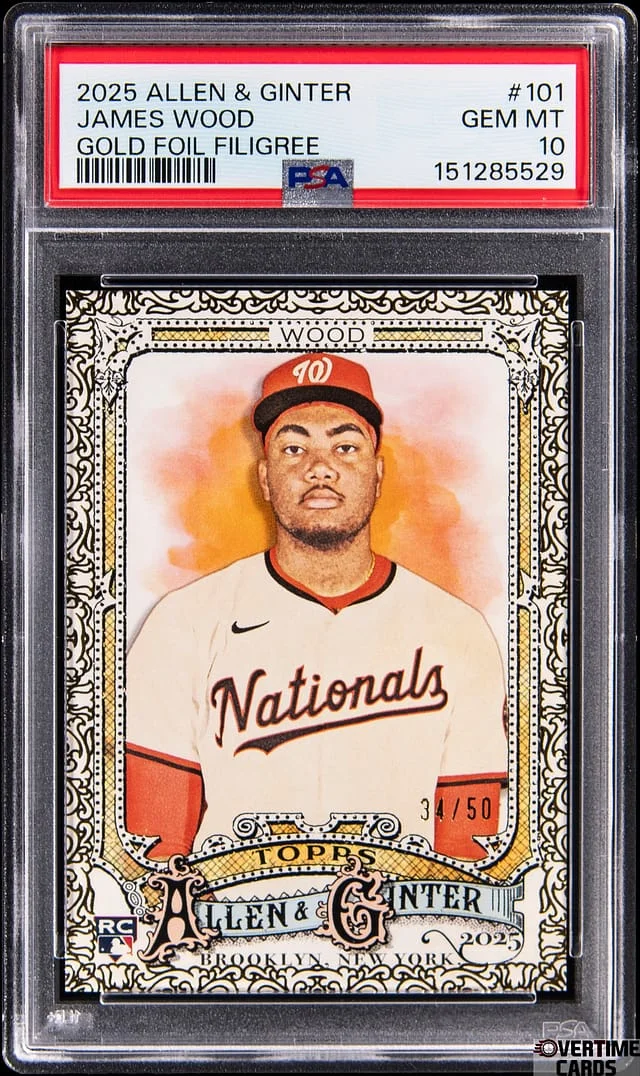 2025 Topps Allen & Ginter James Wood Gold Foil Filigree #101 card image
