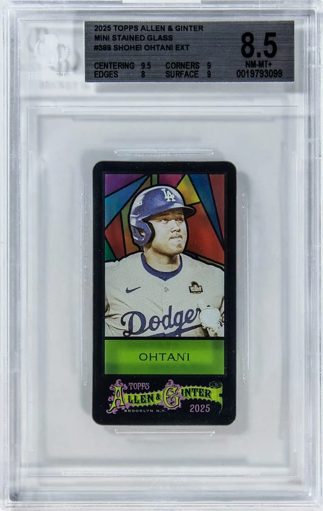 2025 Topps Allen & Ginter Shohei Ohtani Mini Stained Glass #389 card image