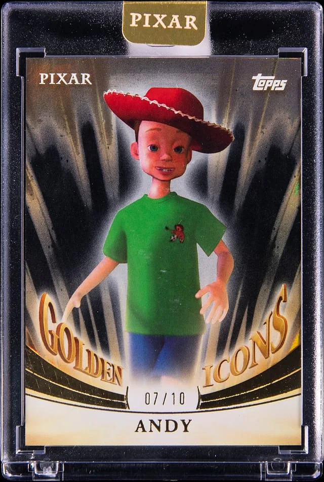 2025 Topps Andy - Topps Encased Disney Pixar Toy Story Golden Icons Gold #GI-3 card image