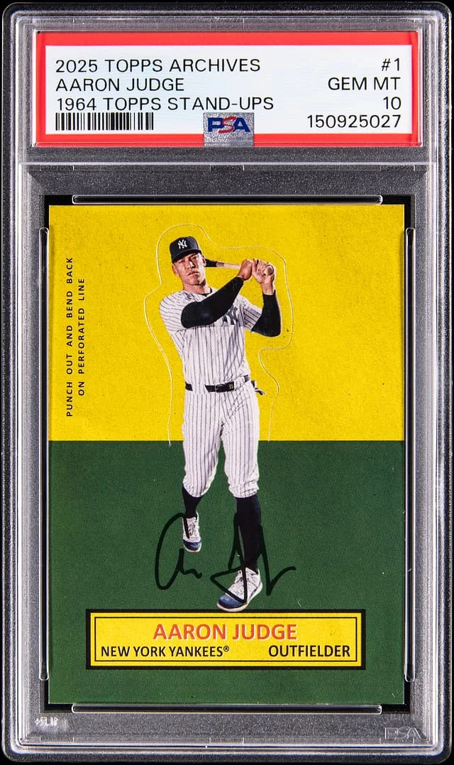 2025 Topps Archives Aaron Judge 1964 Topps Stand-Ups #64SU-1 card image