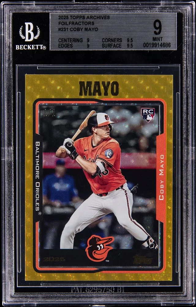 2025 Topps Archives Coby Mayo Foilfractors #231 card image
