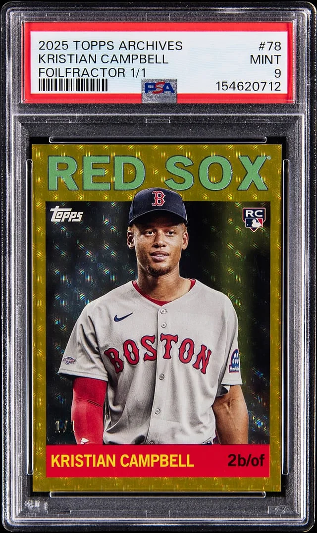 2025 Topps Archives Kristian Campbell Foilfractor 1/1 #78 card image