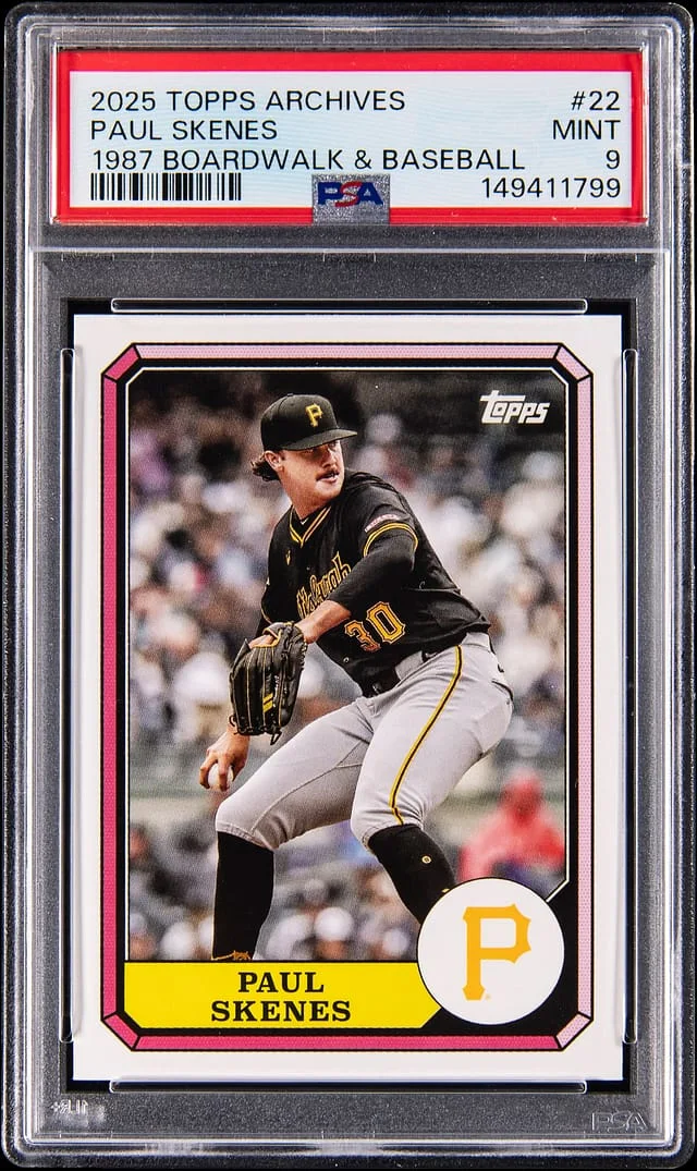 2025 Topps Archives Paul Skenes 1987 Boardwalk and Baseball #22 card image