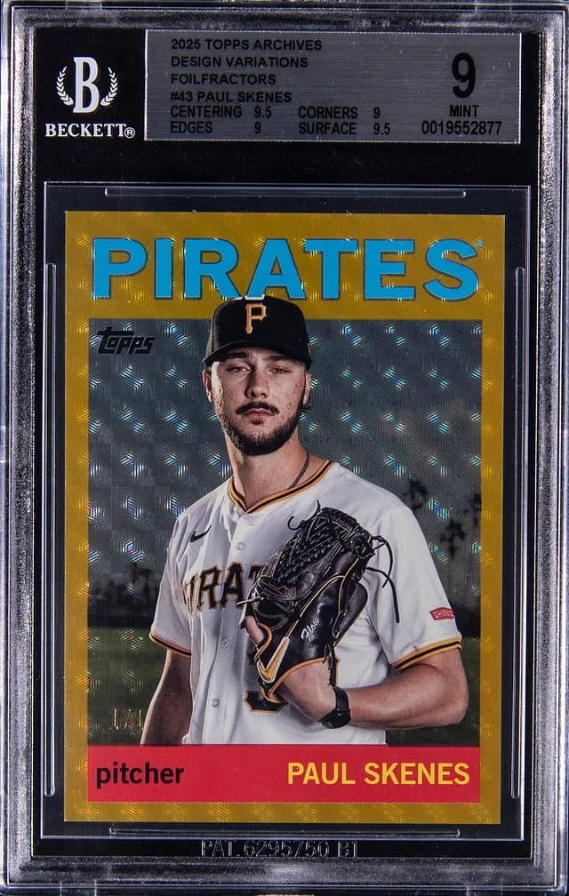 2025 Topps Archives Paul Skenes Design Variations FoilFractor #43 card image