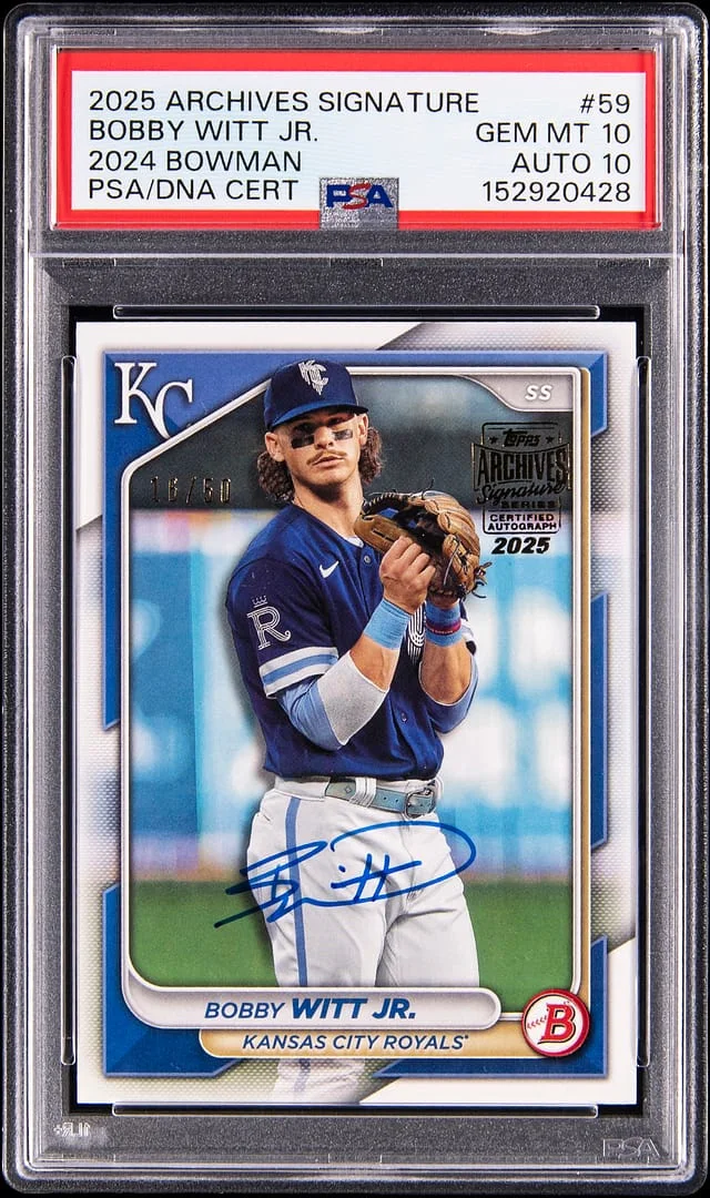 2025 Topps Archives Signature Series Bobby Witt Jr. 2024 Bowman #59 card image
