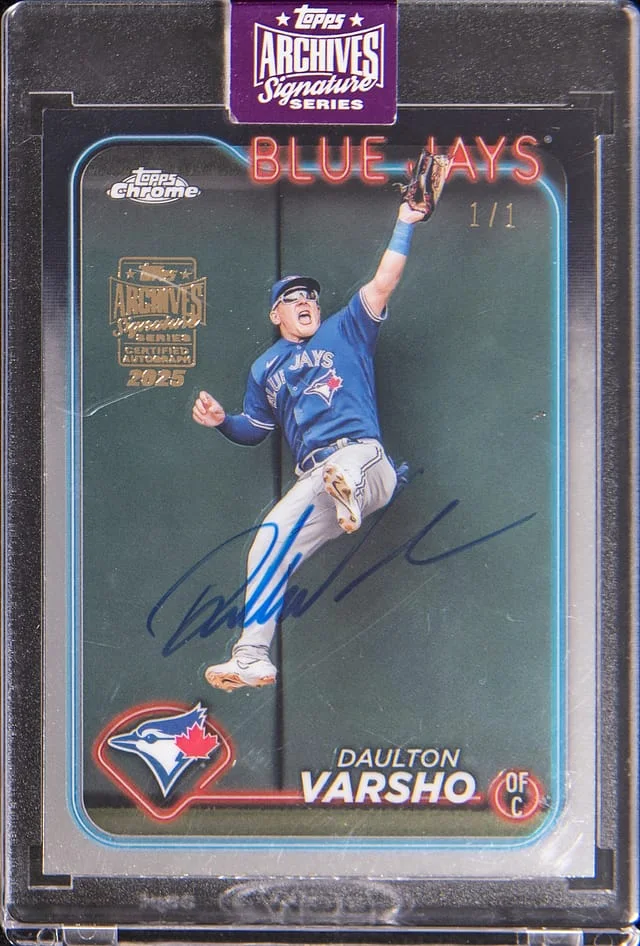2025 Topps Archives Signature Series Daulton Varsho 24 Chrome Autograph #140 card image